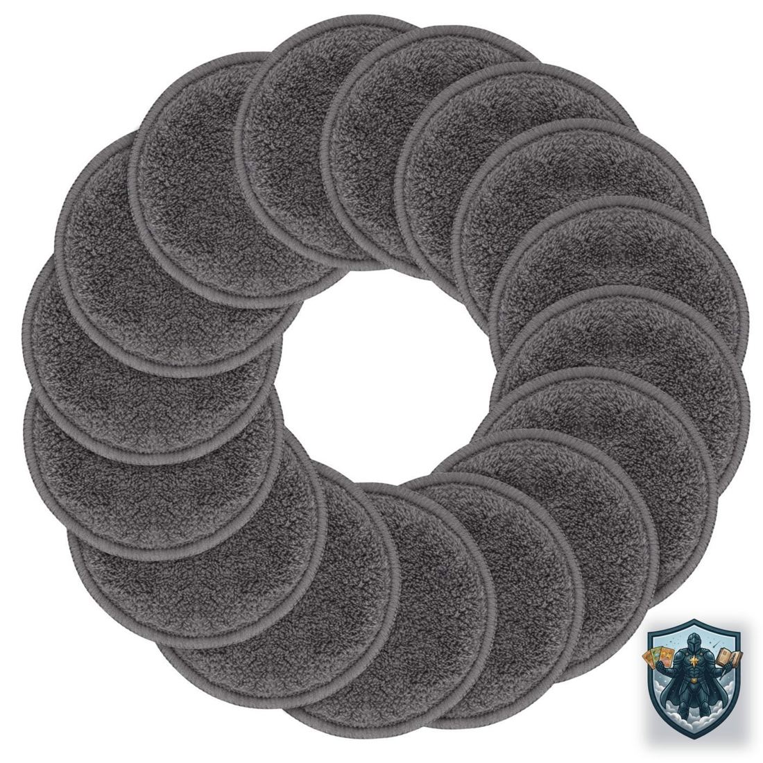 Microfiber Remover Pads - 3.15in Round, 16 Pack + Travel Bags