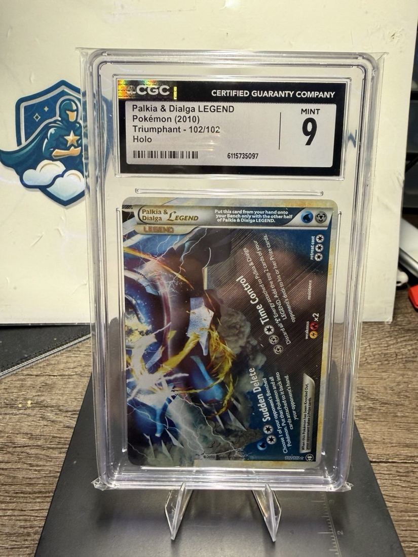 2010 Palkia & Dialga LEGEND (Bottom) 102/102 Triumphant - CGC 9